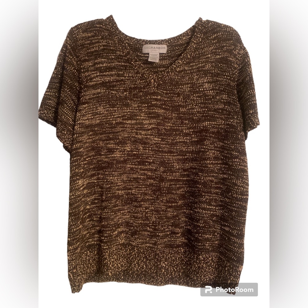 SagHarbor knit short sleeve sweater Sz 1X
